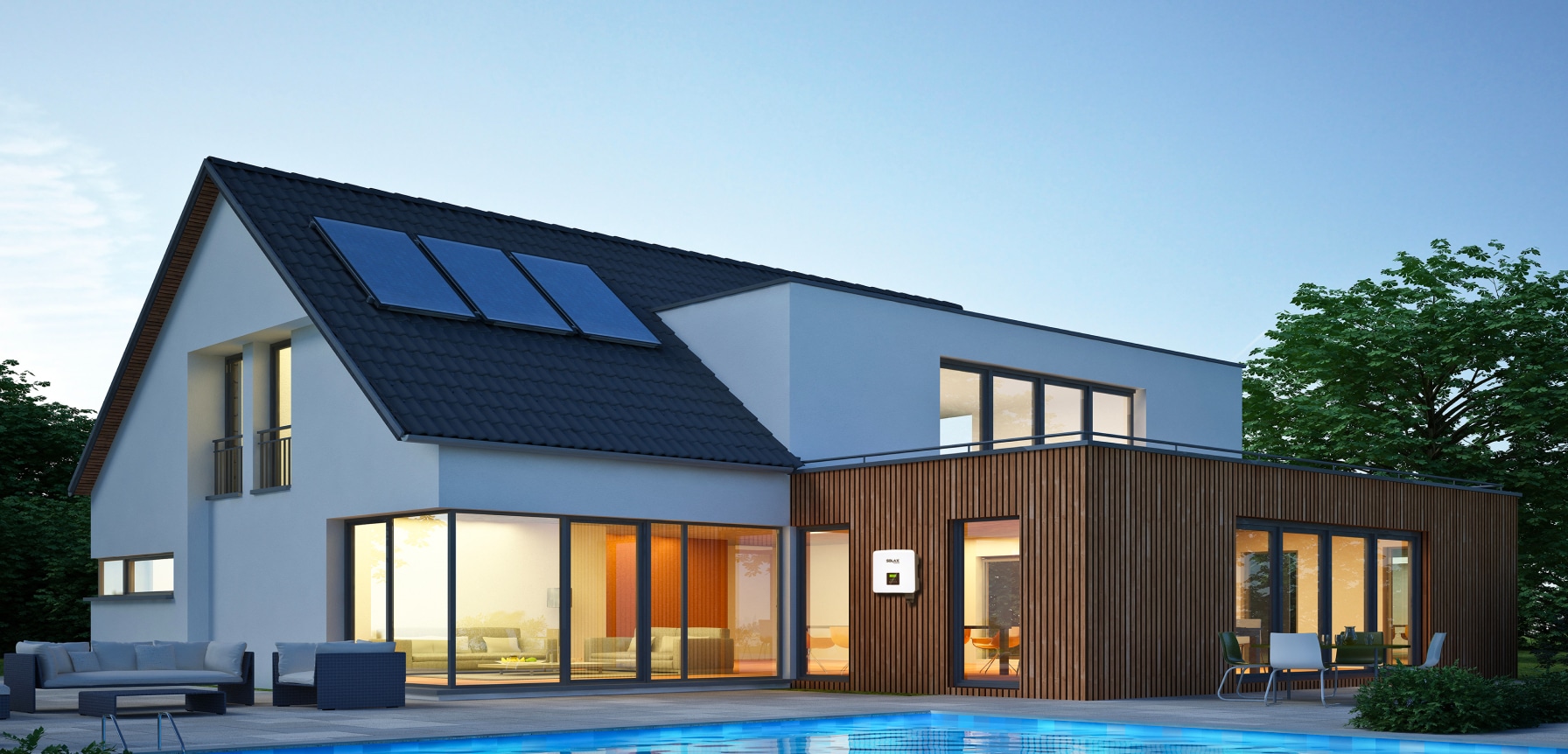 Residential photovoltaic solar panel system for home energy generation