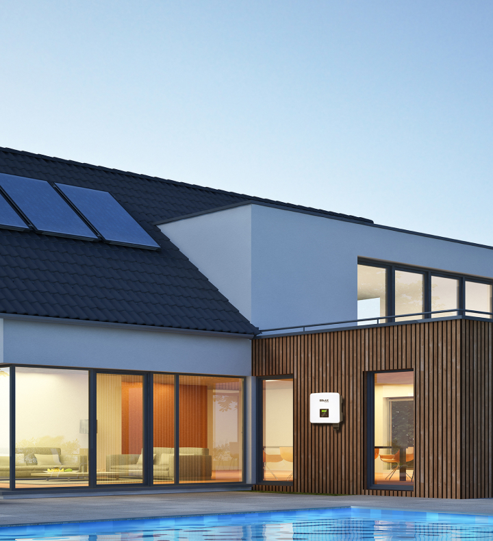Residential photovoltaic solar panel system for home energy generation